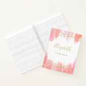 Elegant roze Waterverf en goud | Notitieboek (Binnen)