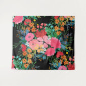 Elegant roze waterverf Floral Bouquet Design Wandkleed (Voorkant (horizontaal))