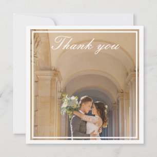 Elegant roze Waterverf Floral Monogram Weddenschap Bedankkaart