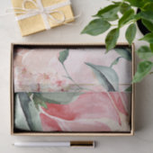 Elegant roze Waterverf Floral ontkoppeling Tissuepapier (Geschenk)