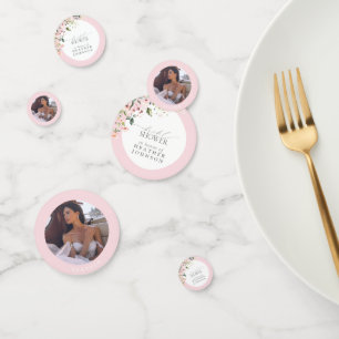 Elegant roze Waterverf Floral Vrijgezellenfeest Confetti