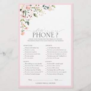 Elegant roze Waterverf Floral Vrijgezellenfeest Ga