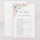 Elegant roze Waterverf Floral Vrijgezellenfeest Ga (Voorkant / Achterkant)