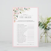 Elegant roze Waterverf Floral Vrijgezellenfeest Ga (Staand voorkant)