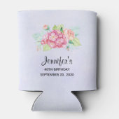 Elegant roze Waterverf Flower Bouquet Birthday Blikjeskoeler (Achterkant)