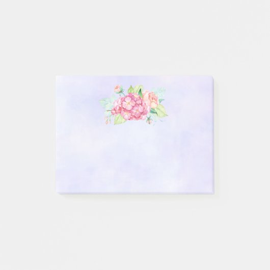 Elegant roze Waterverf Flower Bouquet Post-it® Notes (Voorkant)