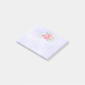 Elegant roze Waterverf Flower Bouquet Post-it® Notes (Schuin)