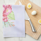 Elegant roze Waterverf Flower Bouquet Theedoek (Quarter Fold)