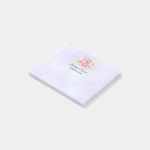 Elegant roze Waterverf Flower Bouquet Wedding Post-it® Notes (Schuin)