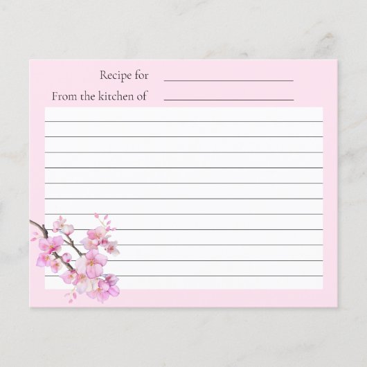 Elegant roze waterverf kersenbloesems script (Voorkant)