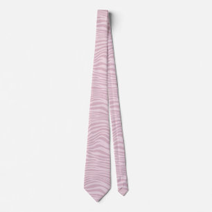 Elegant Roze Wavy Zebra Stripe Patroon Mannen Stropdas