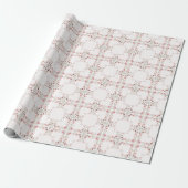 Elegant roze wit bloemeninpakpapier cadeaupapier (Uitgerold)