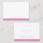 Elegant Roze Wit Professionele Sjabloon Modern Visitekaartje (Voorkant / Achterkant)