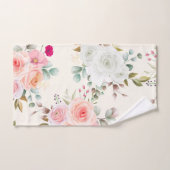 Elegant roze witte floranje bad handdoek (Handdoek)