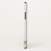 Elegant roze & witte rozen en monogram naam Case-Mate iPhone case (Achterkant / rechts)
