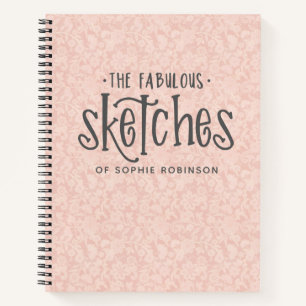 Elegant roze zakboek met naam Notitieboek