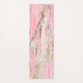 Elegant roze zilver Glitter Marble Pattern Glam Yogamat (Voorkant)