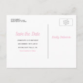 Elegant Roze Zoet 16 Verjaardag Save the Date Aankondigingskaart (Achterkant)