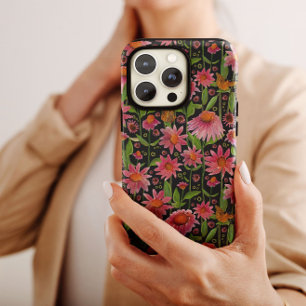 Elegant roze zwarte geleiders Butterflies Case-Mate iPhone 14 Hoesje