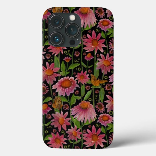 Elegant roze zwarte geleiders Butterflies Case-Mate iPhone Case (Achterkant)