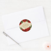 Elegant  rozen 16e verjaardag ronde sticker (Envelop)