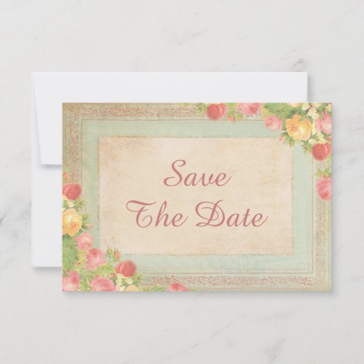 Elegant  Rozen 90e verjaardag behalve de datum Save The Date (Voorkant)