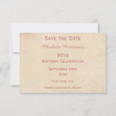 Elegant  Rozen 90e verjaardag behalve de datum Save The Date (Achterkant)