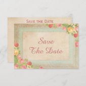 Elegant  Rozen 90e verjaardag behalve de datum Save The Date (Voorkant / Achterkant)