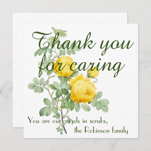 Elegant Rozen Aangepaste verpleegster Hartelijk da (Voorkant / Achterkant)