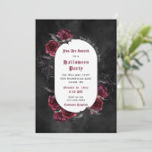 Elegant Rozen Bats Halloween Kaart (Staand voorkant)