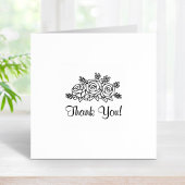 Elegant Rozen bloemenboeket dank u 1x1 Rubberstempel