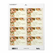 Elegant rozen cadeau, wijn ... etiket (Full Sheet)