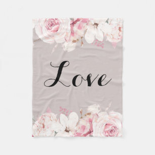 Elegant Rozen Fleece Blanket Deken