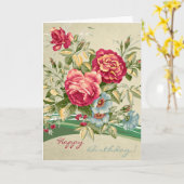 Elegant Rozen Floral Birthday Kaart (Gele Bloem)