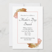 Elegant Rozen Floral Moederdag Brunch Kaart (Voorkant)