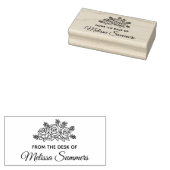 Elegant Rozen Flowers Custom Name from the Desk of Rubberstempel (Gestempeld)