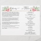 Elegant Rozen Foto Memorial Funeral Programme (Achterkant)