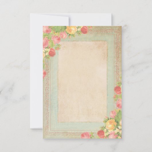 Elegant Rozen Hartelijk dank Bedankkaart (Achterkant)