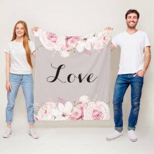 Elegant Rozen Medium Fleece Blanket