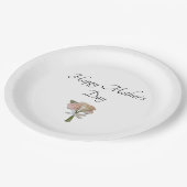Elegant Rozen Moederdag Floral Brunch Papieren Bordje (Gekanteld)