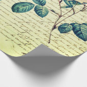 Elegant  Rozen op het handschrift Frans script Cadeaupapier (Hoek)