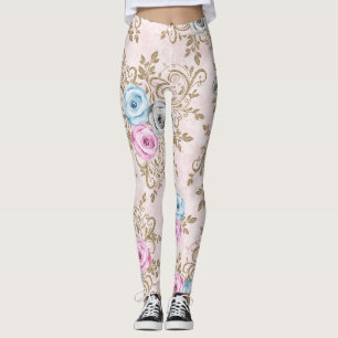 Elegant rozen patroon leggings