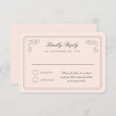 Elegant RSVP (Voorkant / Achterkant)