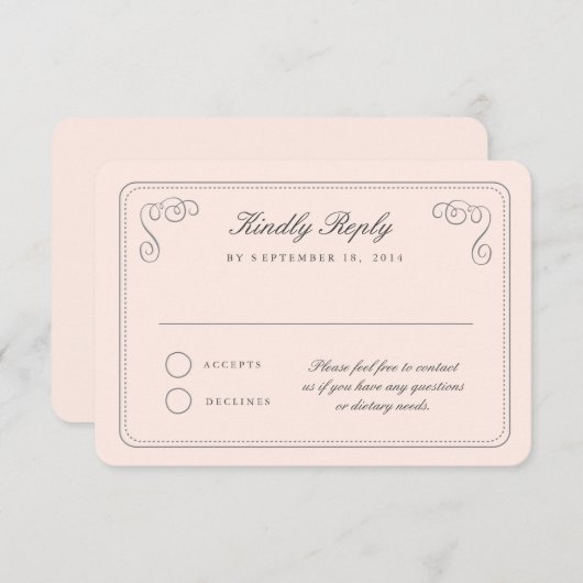 Elegant RSVP (Voorkant / Achterkant)