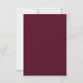 Elegant RSVP Black & Burgundy Foliage Wedding (Achterkant)