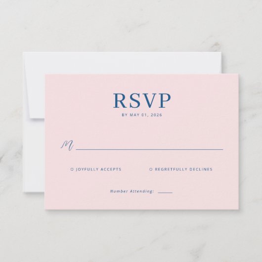 Elegant RSVP Card (Devant)