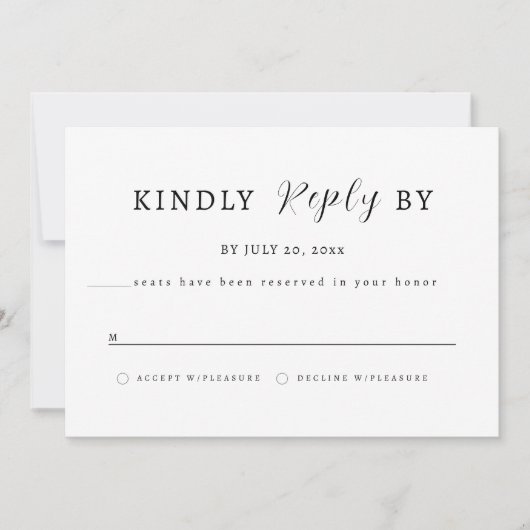 Elegant RSVP Card - NYC Save The Date (Voorkant)