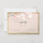 Elegant RSVP Dusty Pink Floral (Voorkant)