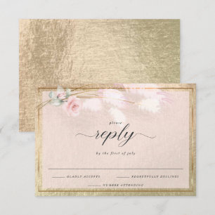 Elégant RSVP Dusty rose Floral