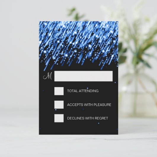 Elégant RSVP Falling Stars Blue (Debout devant)